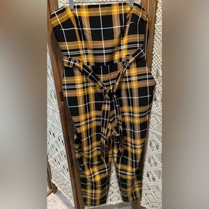 NWT Fashion to Figure sleeveless plaid jumpsuit size 1X